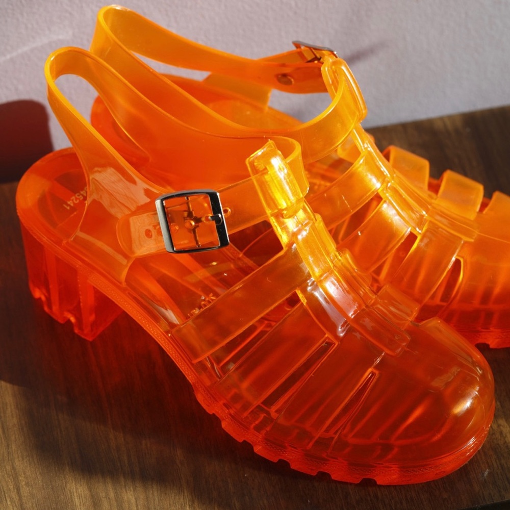 Orange Jelly Sandals - Forever 21